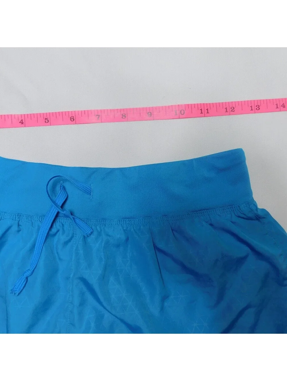 Hind Women's Electric Blue Geometric Print Running Workout Shorts Size Small S